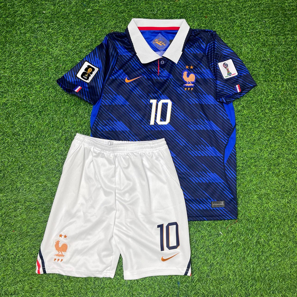 Kylian Mbappé France 2026 World Cup Blue Kids Football Jersey