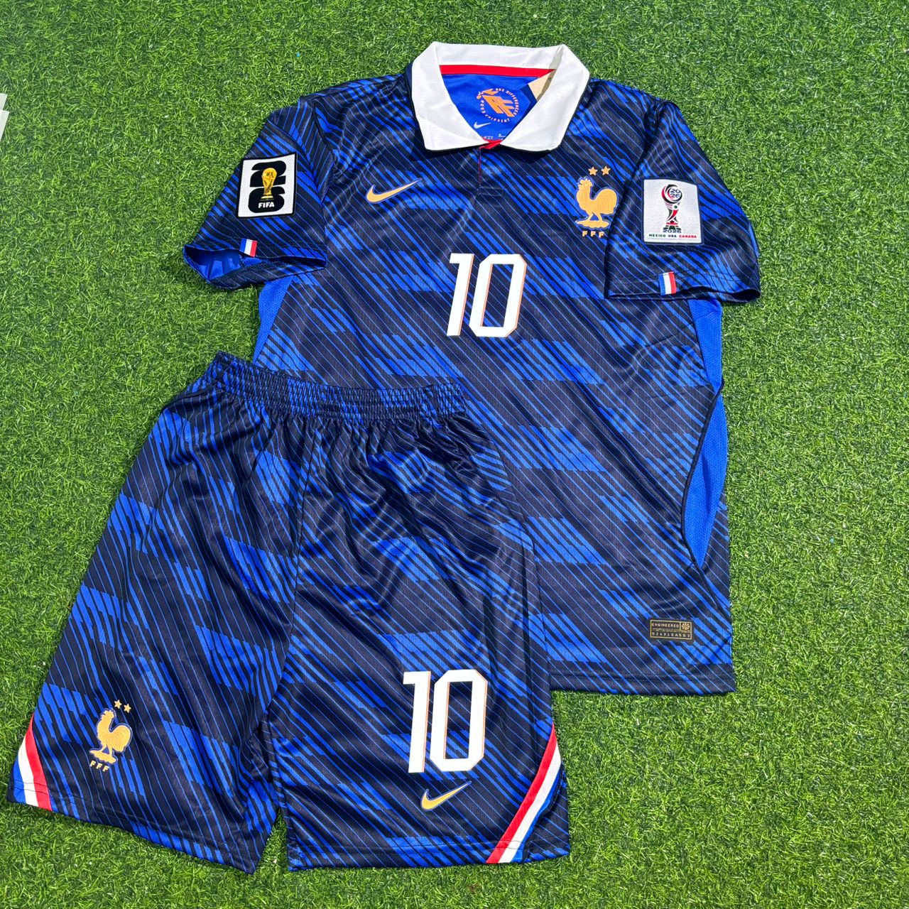 Kylian Mbappé France 2026 World Cup Blue Kids Football Jersey
