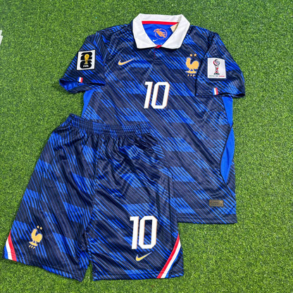 Kylian Mbappé France 2026 World Cup Blue Kids Football Jersey