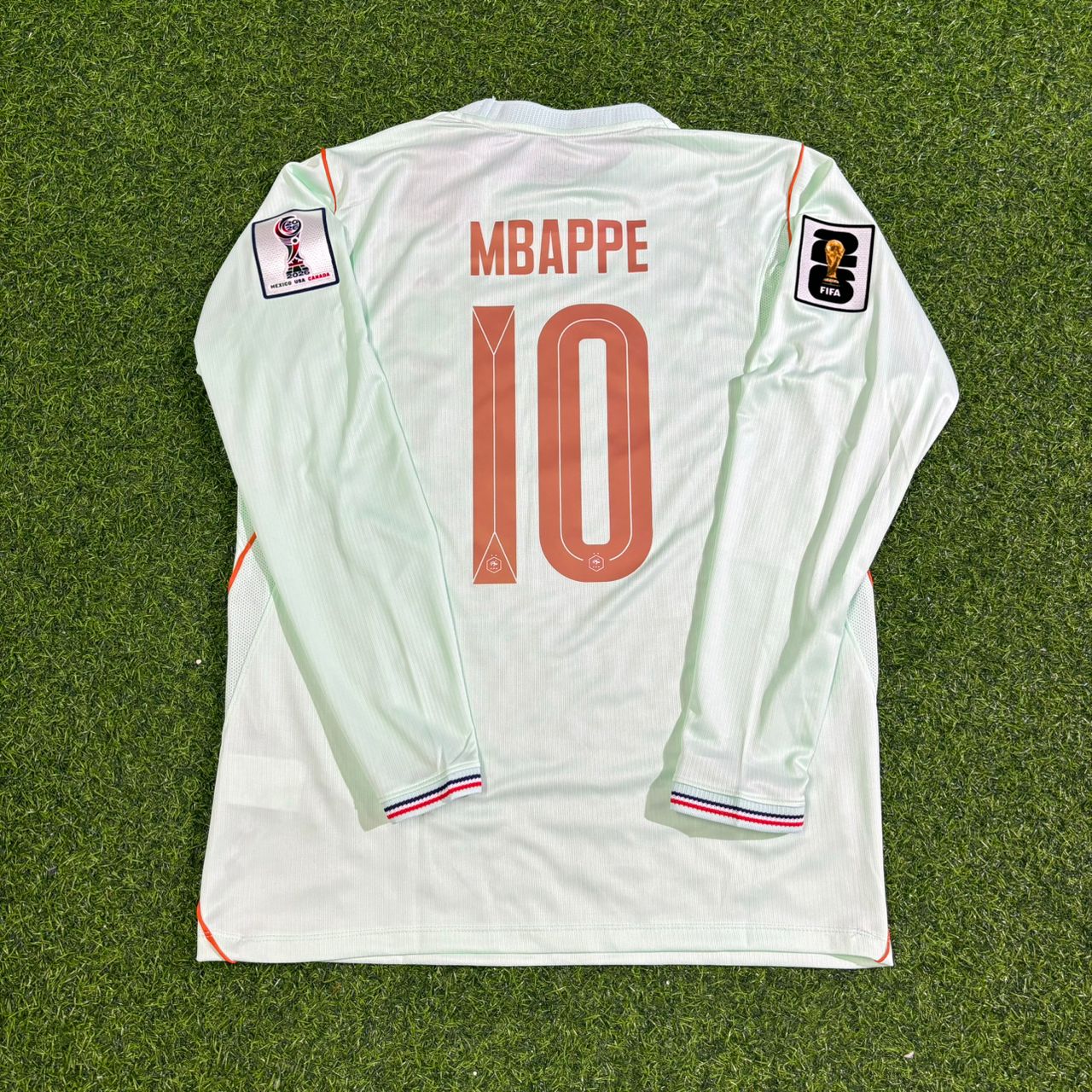 Kylian Mbappé #10 France 2026 World Cup Away Long Sleeve Jersey