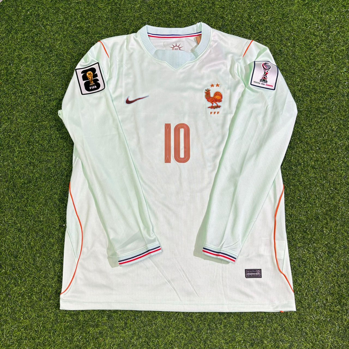 Kylian Mbappé #10 France 2026 World Cup Away Long Sleeve Jersey