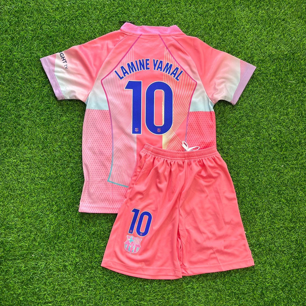Lamine Yamal Barcelona Pink New Season 2026 Kids Jersey Kinder Trikot Maillot Soccer Shirt