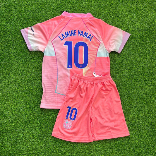 Lamine Yamal Barcelone Rose Nouvelle Saison 2026 Maillot Enfant Maillot de Football