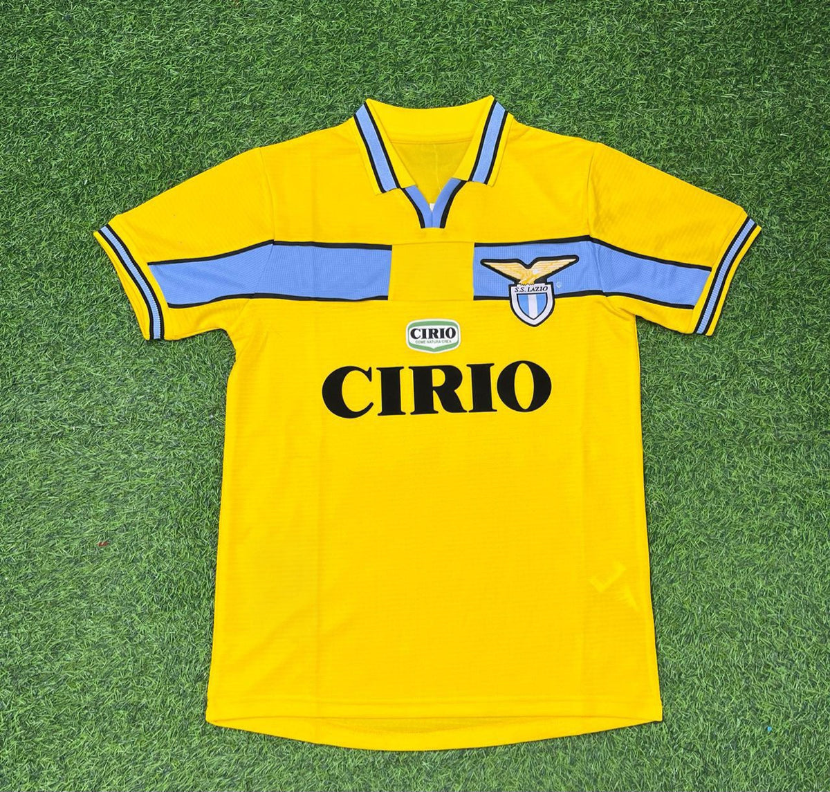 Lazio 1998-2000 Yellow Retro Football Jersey