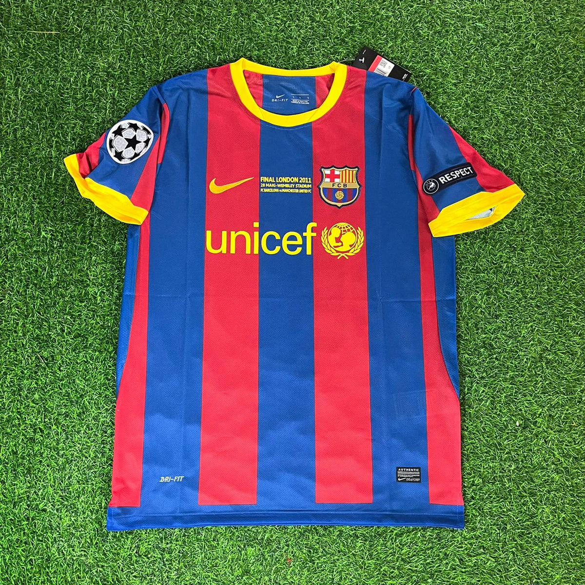 Lionel Messi 10- Barcelona 2011 London Final Jersey Trikot Maillot Soccer Shirt