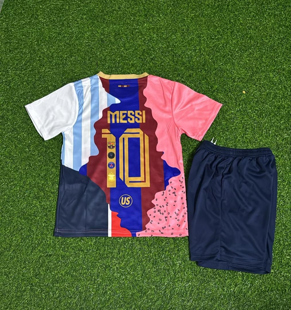 Lionel Messi GOAT Combo 2025 Alle Teams Special Kinder Trikot Maillot Fußballtrikot