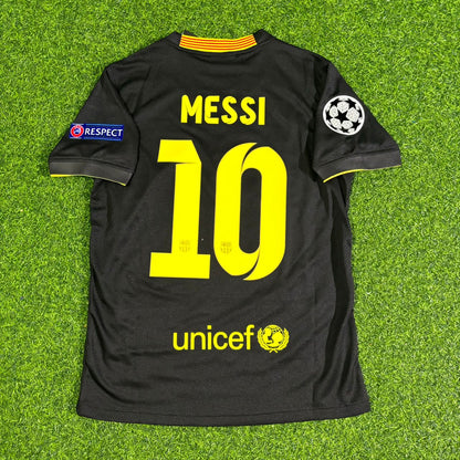 Maillot de football rétro noir Lionel Messi #10 Barcelone 2013-2014