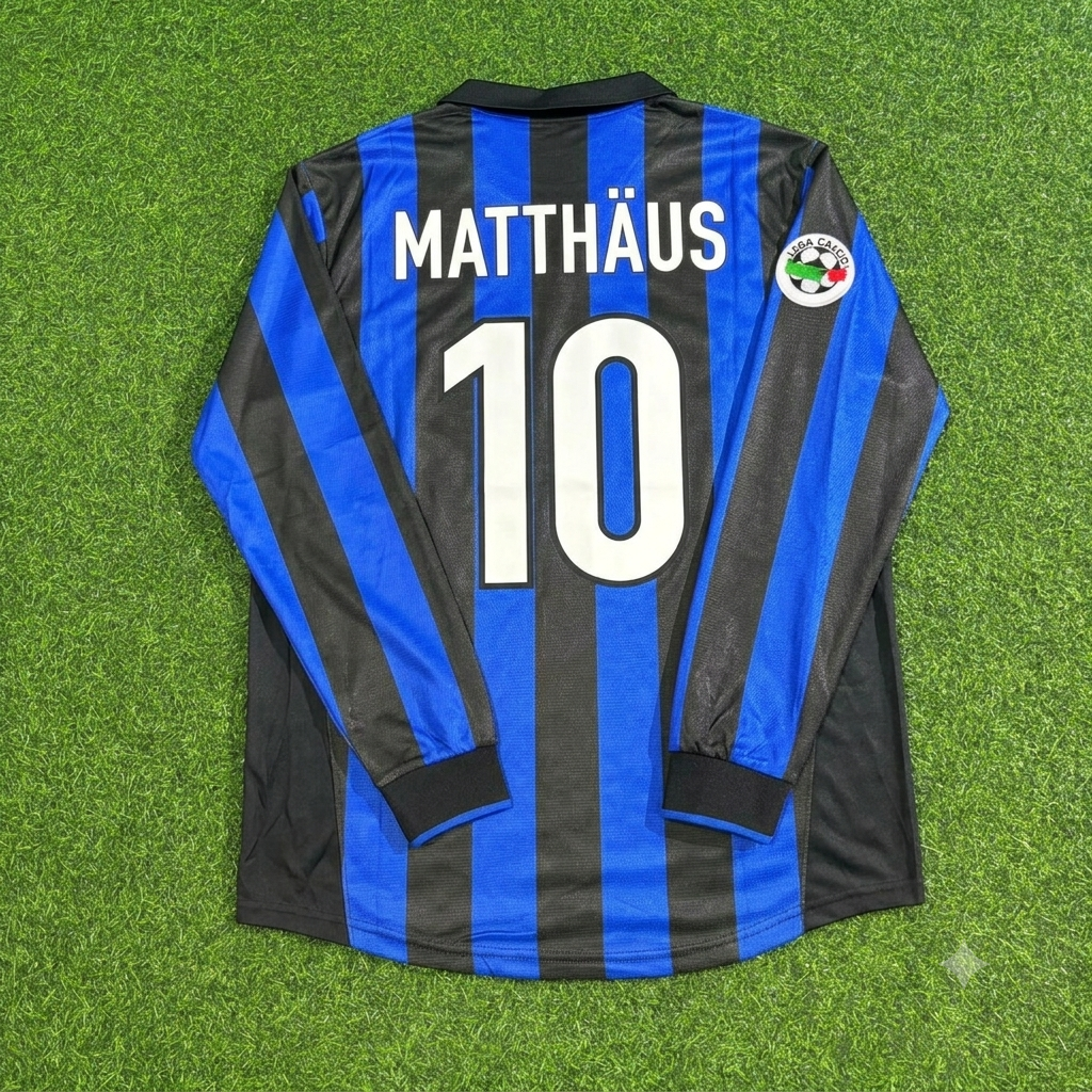 Lothar Matthäus - Inter Retro Jersey Trikot Maillot Maglia Soccer Shirt