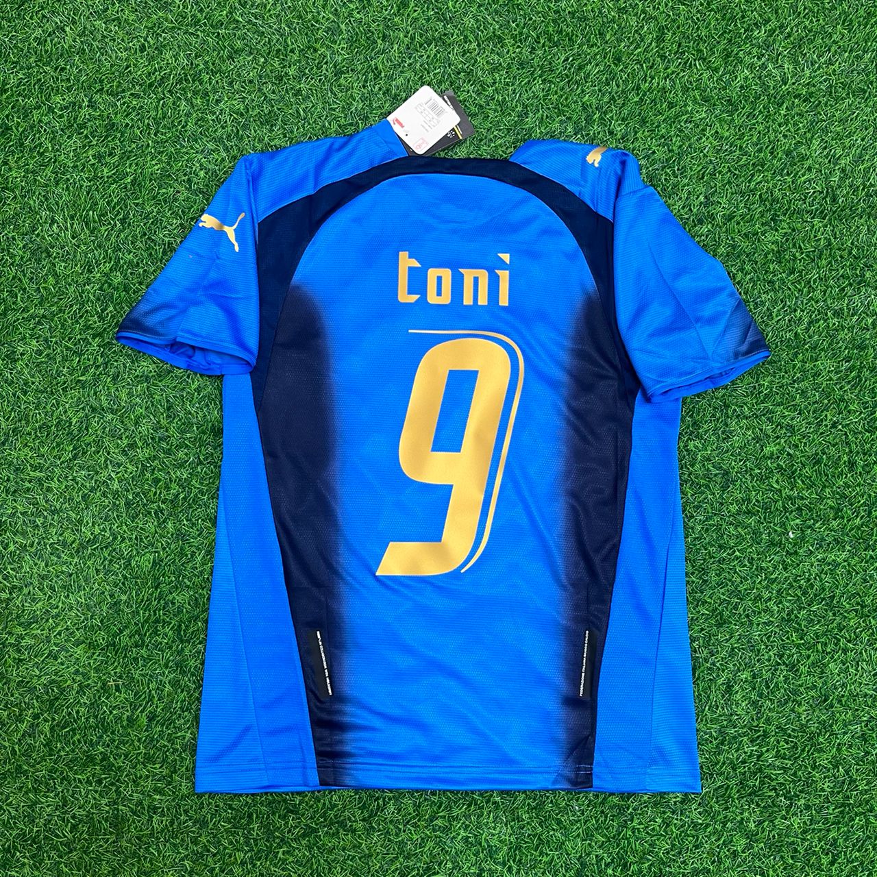 Luca Toni 9 - Italien 2006 WM Finale Retro Trikot Fußballshirt