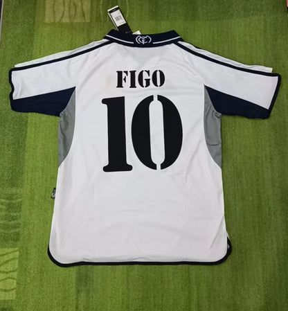 Luis Figo Real Madrid 2000 2001 White Home Jersey Shirt Trikot Maillot