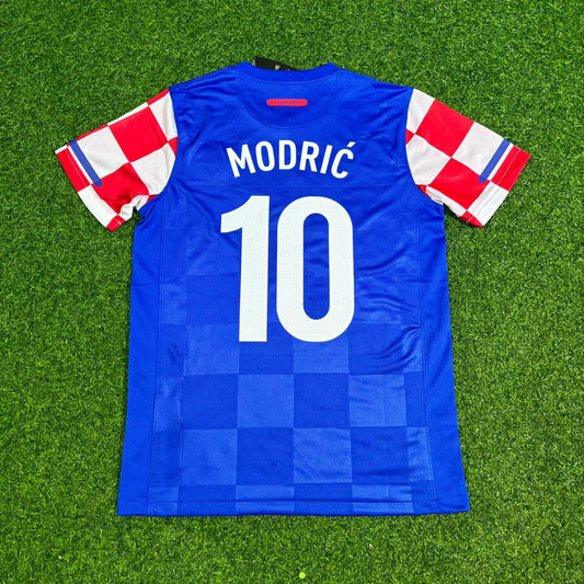 Luka Modric Kroatien 2010-2012 Heim Retro Fußballtrikot Set