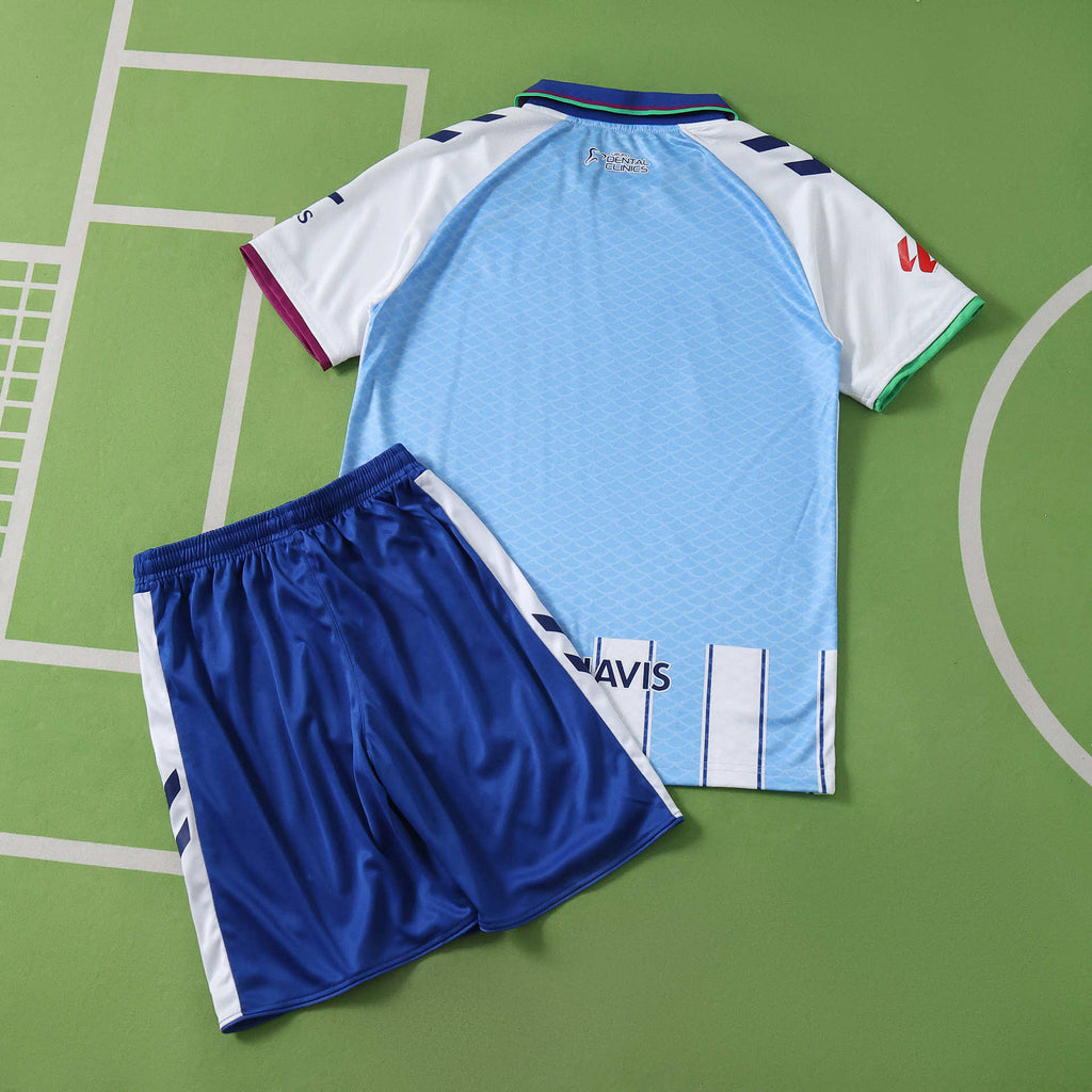 Málaga 2026-2027 Season Home Kids Football Jersey Trikot Maillot