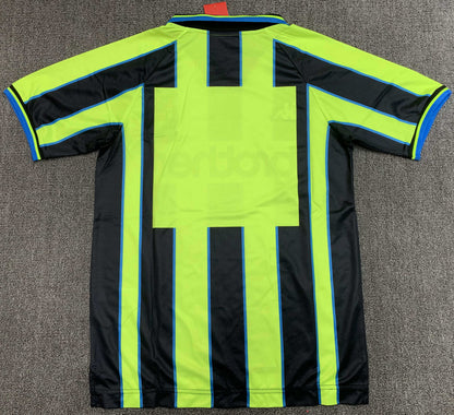 Manchester City F.C. 1998-1999 Season Away Yellow Retro Football Jersey Trikot Maillot