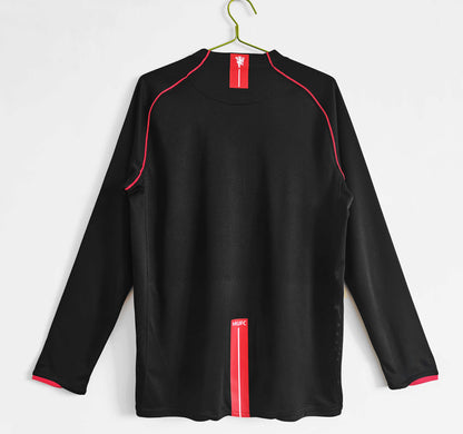 Manchester United 2007-2008 Season Red Away Retro Long Sleeve Football Jersey Trikot Maillot