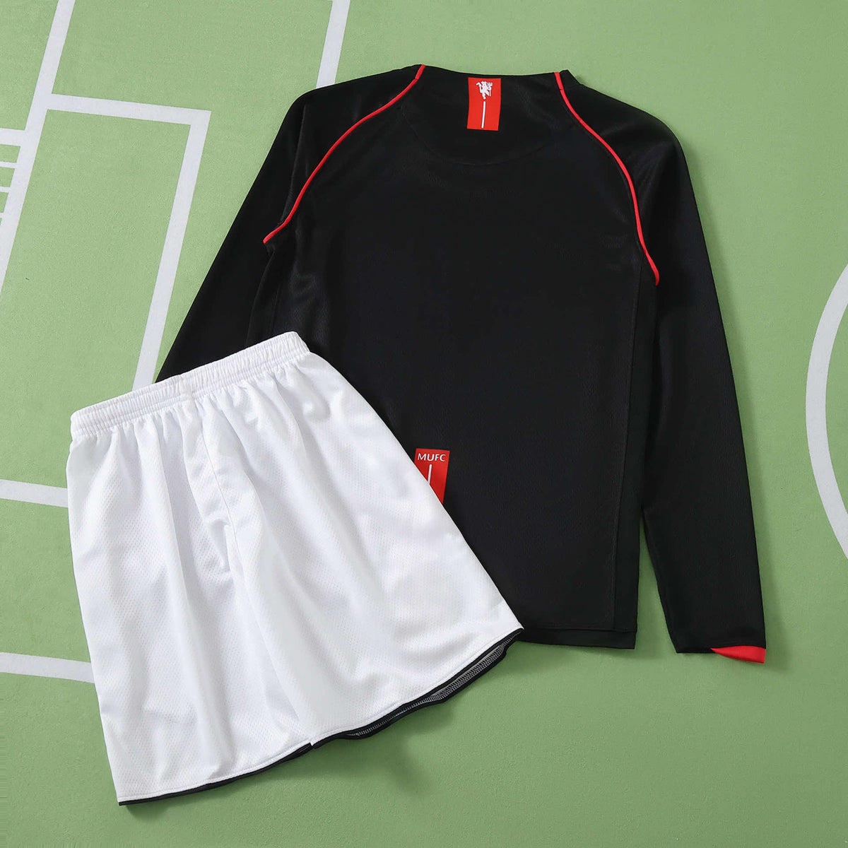 Manchester United F.C. 2007-2008 Season Away Retro Kids Long Sleeve Home Football Jersey Trikot Maillot