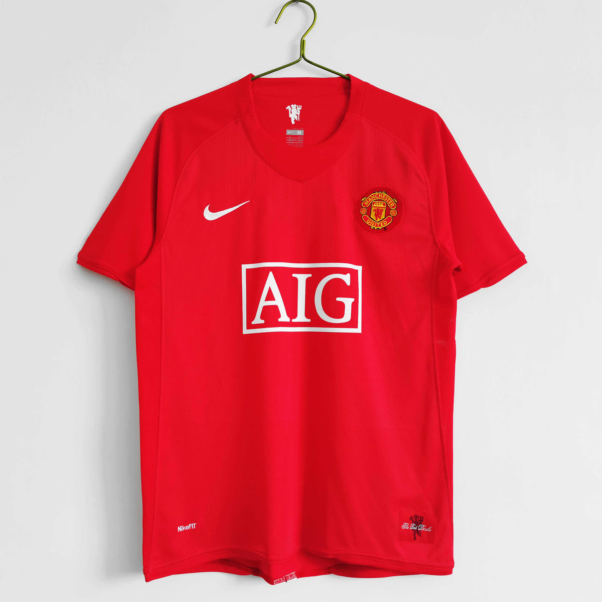 Manchester United F.C.2007-2008 Season Home Red Retro Football Jersey Trikot Maillot