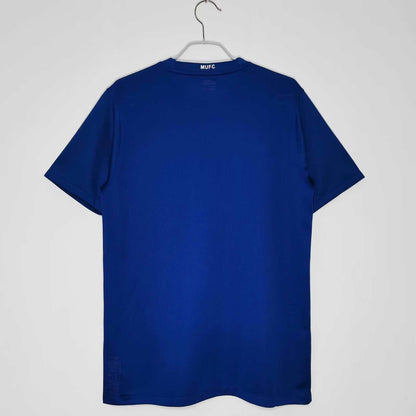 Manchester United F.C.2008-2009 Season Third Blue Retro Football Jersey Trikot Maillot