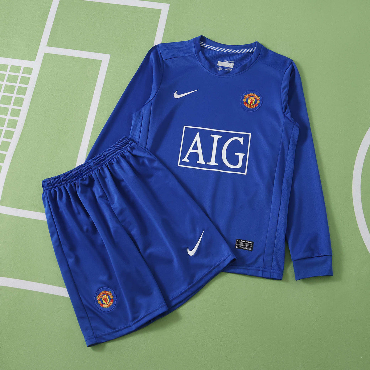 Manchester United F.C. 2008-2009 Season Third Retro Kids Long Sleeve Home Football Jersey Trikot Maillot