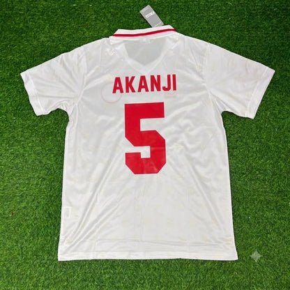 Manuel Akanji Switzerland White Retro Football Jersey