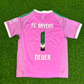 Manuel Neuer Bayern München Rosa Torwart-Fußballtrikot-Set