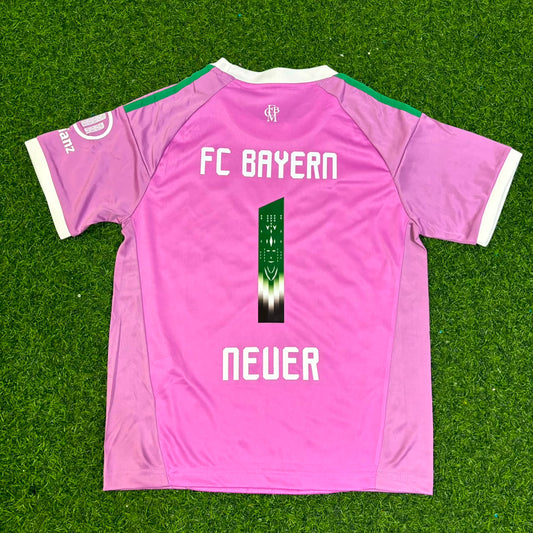 Tenue de gardien de football rose Manuel Neuer Bayern Munich