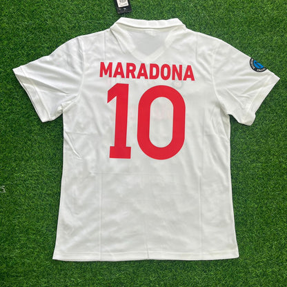 Maillot rétro à manches courtes Diego Armando Maradona Napoli 1987-88