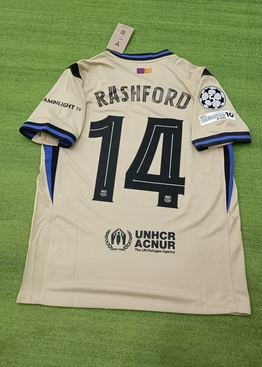 Camiseta de fútbol visitante del Barcelona de Marcus Rashford para la nueva temporada 2026