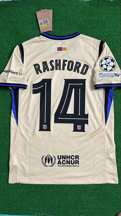 Camiseta de fútbol visitante del Barcelona de Marcus Rashford para la nueva temporada 2026