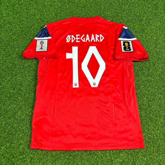Martin Ødegaard #10 Norway 2026 World Cup Home Football Jersey