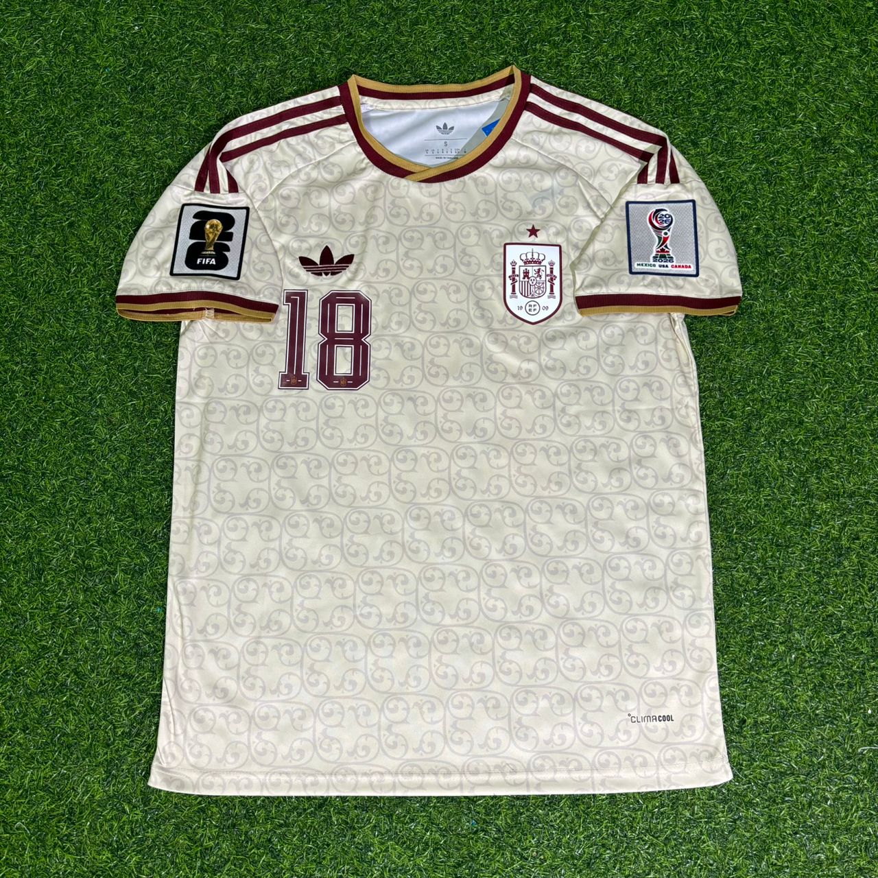 Martin Zubimendi 18- Spain 2026 World Cup Away Kids Football Jersey