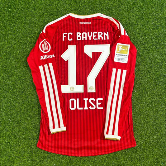 Michael Olise Bayern München 2027 Meisterschaft Langarm-Fußballtrikot