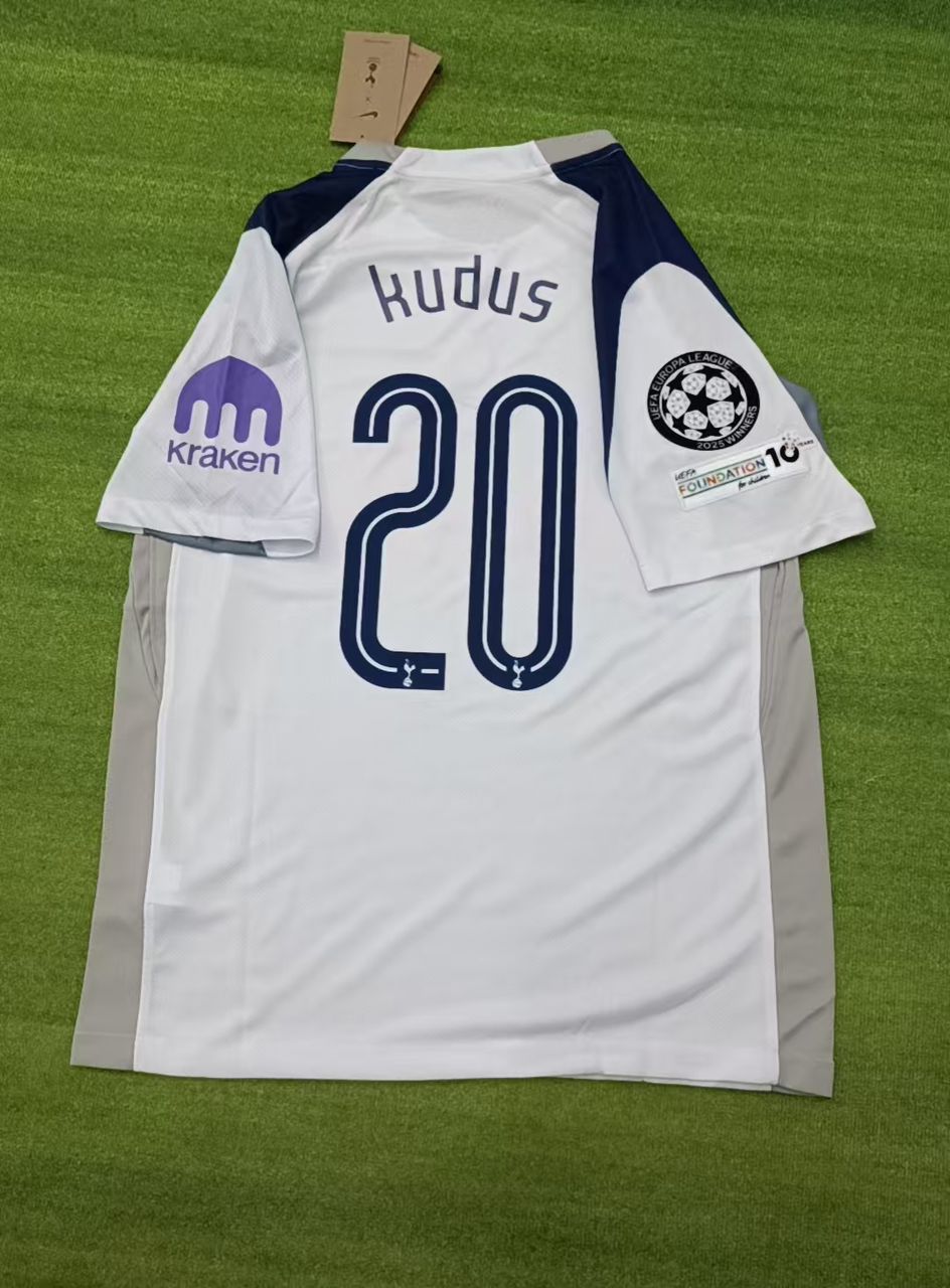 Mohammed Kudus Tottenham Home white New Season 2026 Jersey Trikot Maillot   Camisate Soccer Shirt