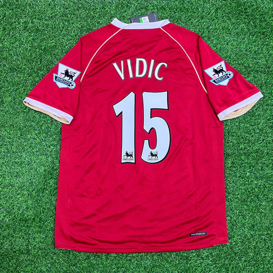 Nemanja Vidic Manchester United 2006/07 Red Kit Jersey Trikot Maglia Soccer Shirt