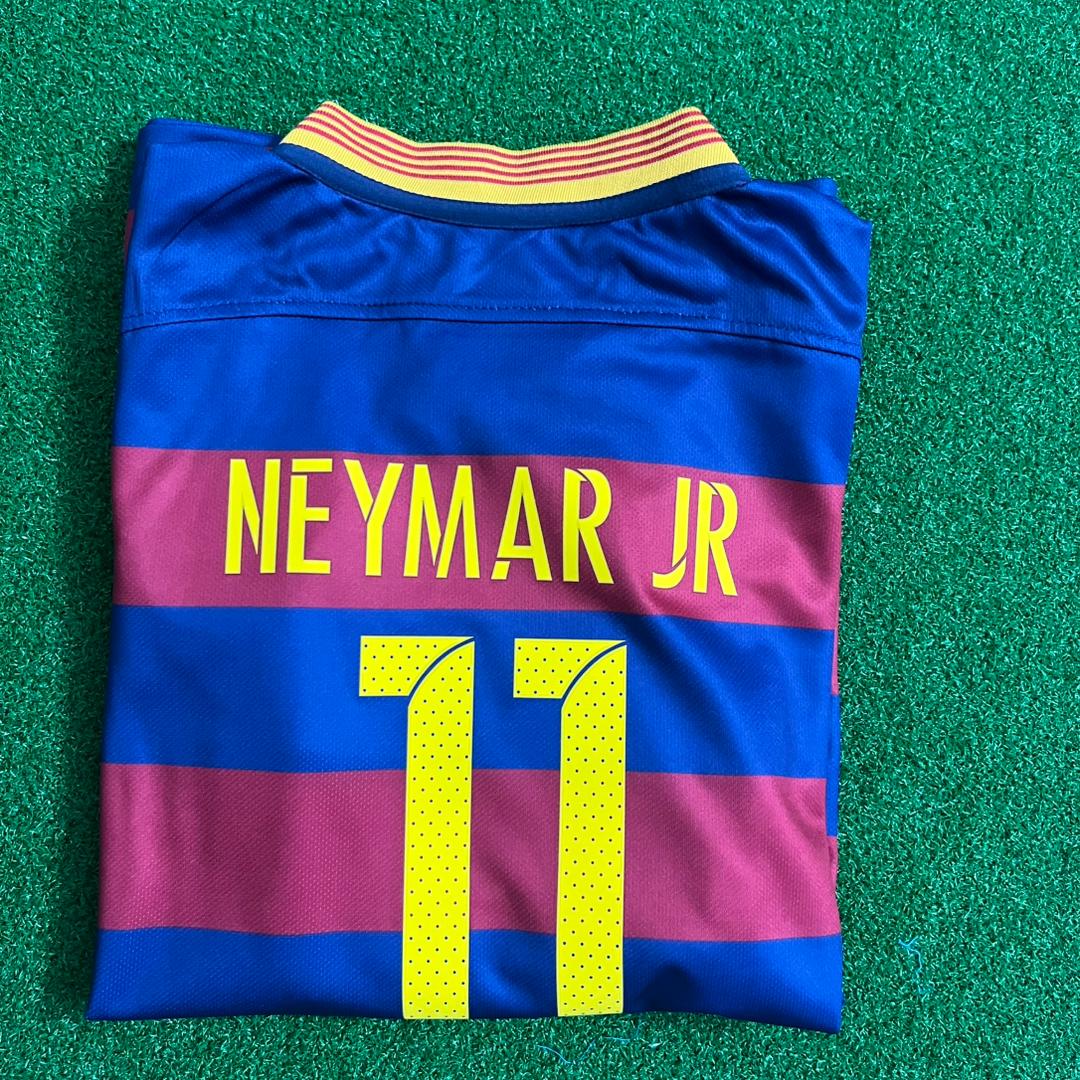Neymar Jr Barcelona 2015/16 Retro Black Pink Kids Jersey Soccer Maillot KinderTrikot Maglia Soccer Shirt