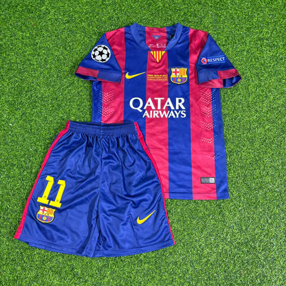 Neymar Jr Barcelona 2015 Final Home Kids Kit – Kit Jersey for Children – | KinderTrikot | Maillot Enfant Soccer Shirt