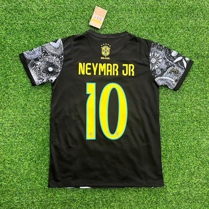 Neymar Jr Brazil Iconic Retro Football Jersey Trikot Maglia Soccer Shirt