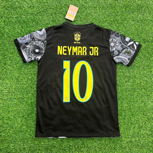 Neymar Jr Brazil Iconic Retro Football Jersey Trikot Maglia Soccer Shirt