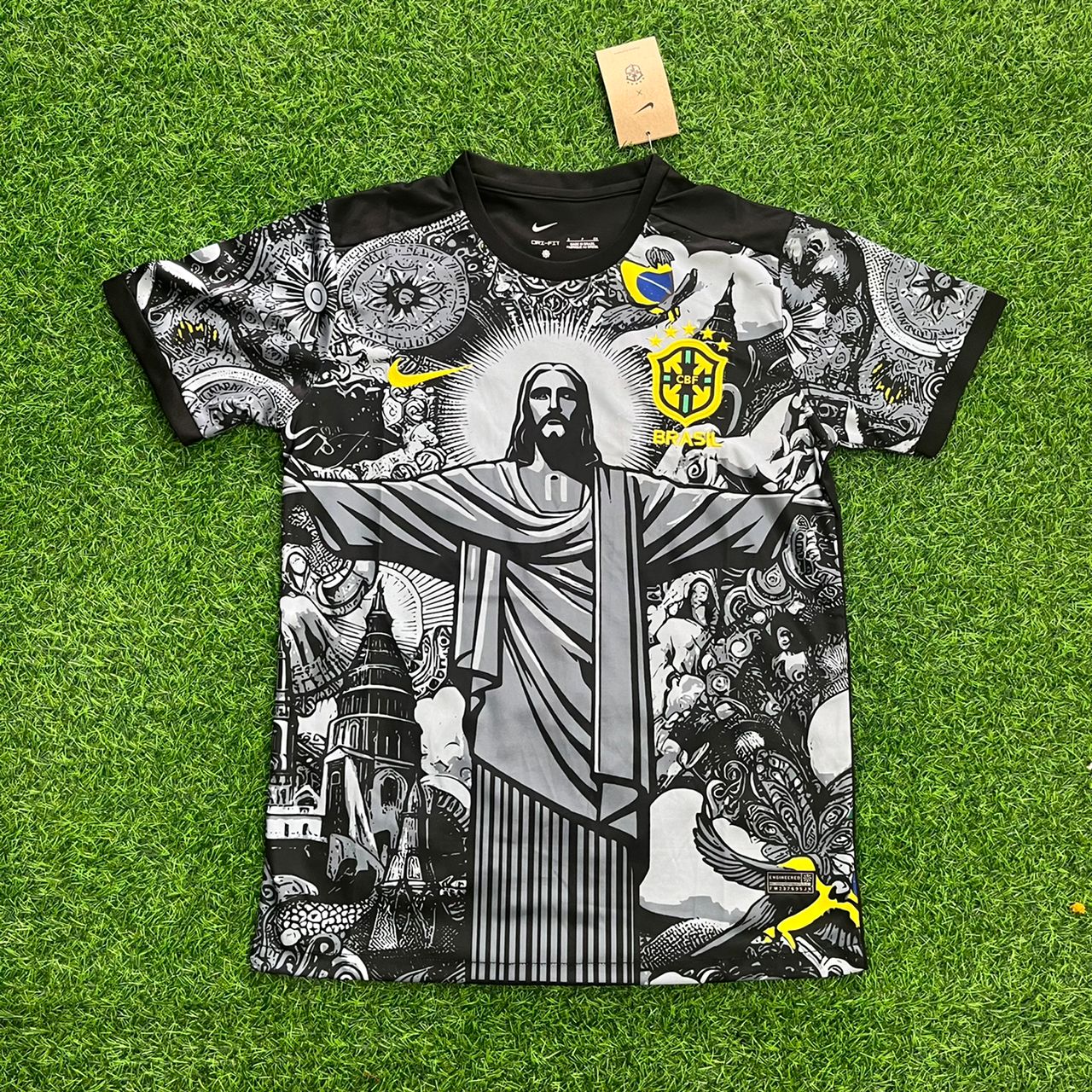 Neymar Jr Brazil Iconic Retro Football Jersey Trikot Maglia Soccer Shirt