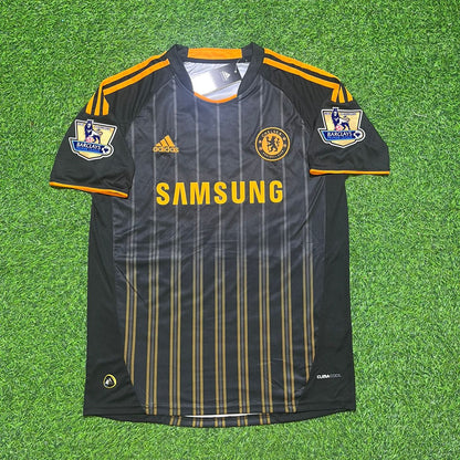 Chelsea 2010/11 Auswärtstrikot Schwarz Orange Retro Fußballtrikot – Branislav Ivanovic 2