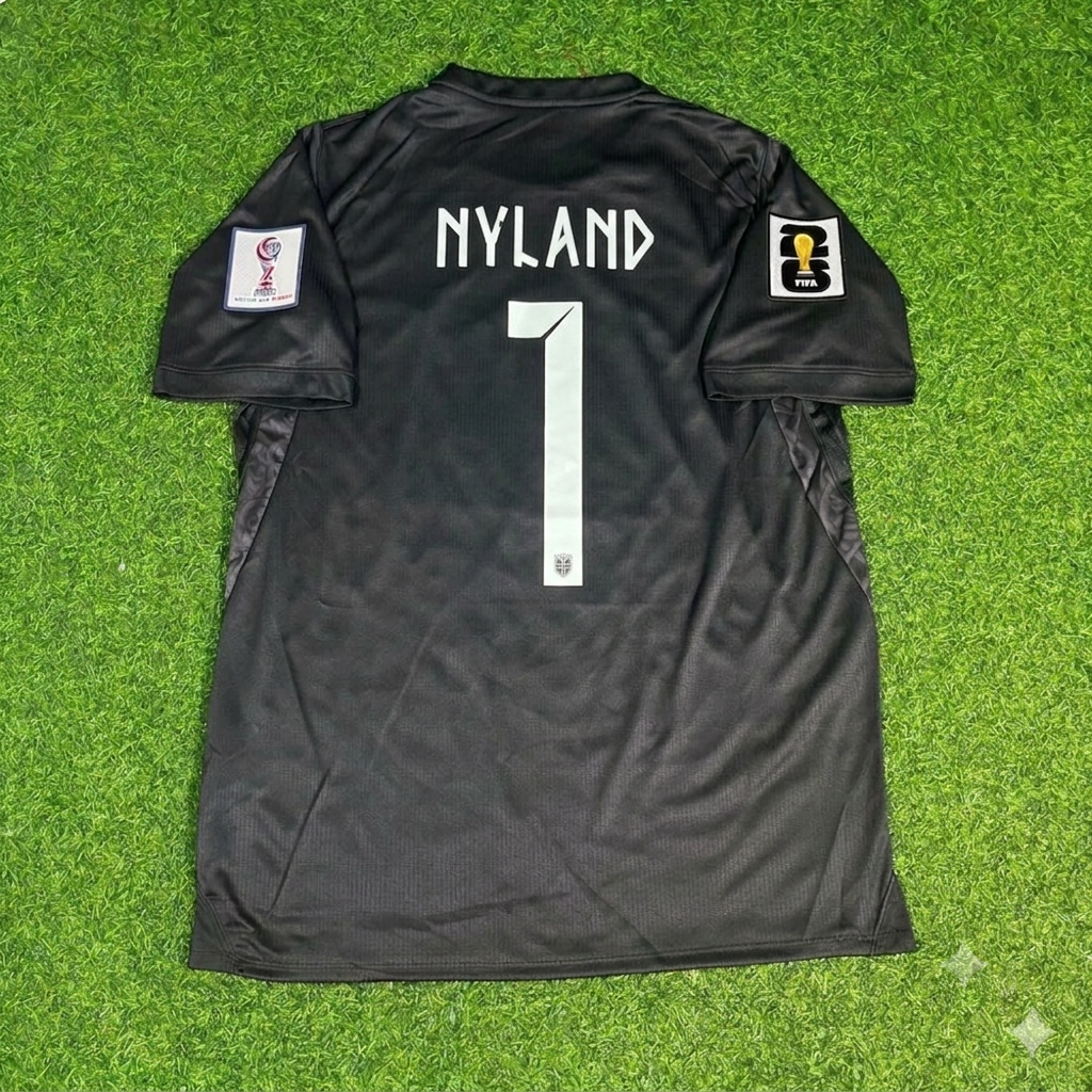 Maillot de football extérieur noir Ørjan Nyland Norvège Gardien de but Coupe du Monde 2026