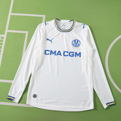 Olympique de Marseille 2026-2027 Season Home Long Sleeve Football Jersey Trikot Maillot