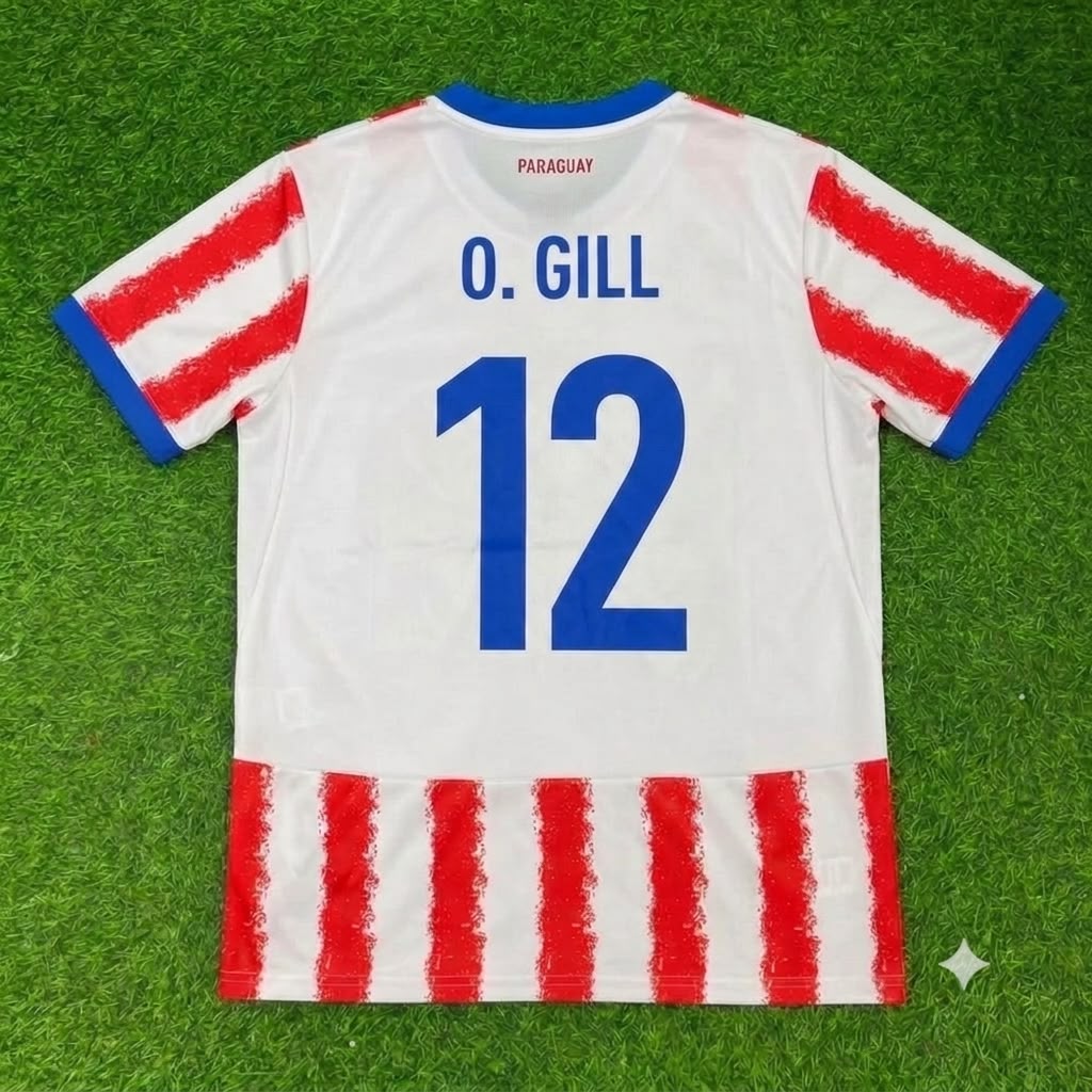 Orlando Gill Paraguay WM 2026 Weiß Fußball Trikot