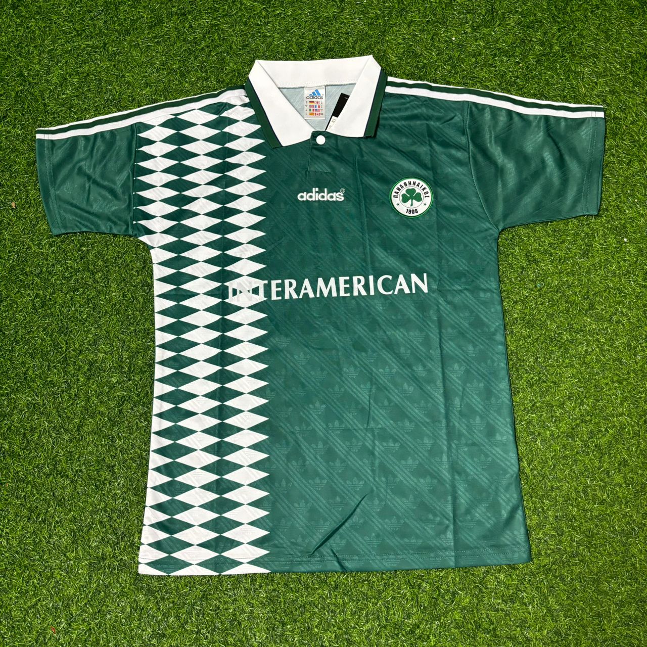 Panathinaikos 1995-1996 Retro Home Kit Jersey Soccer Shirt