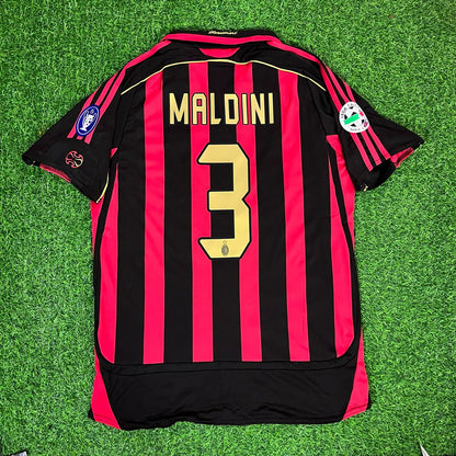 Paolo Maldini AC Milan 2006 2007 Retro Kids Soccer Jersey Kinder Trikot Soccer Shirt
