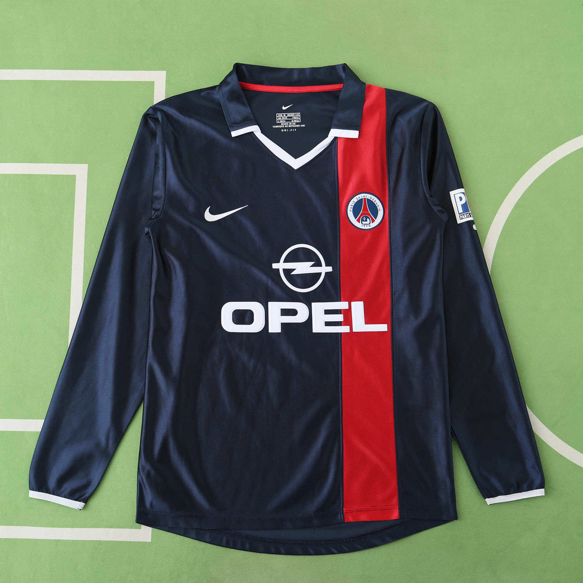 Paris Saint-Germain F.C. 2001 Season Long Sleeve Home Retro Football Jersey Trikot Maillot