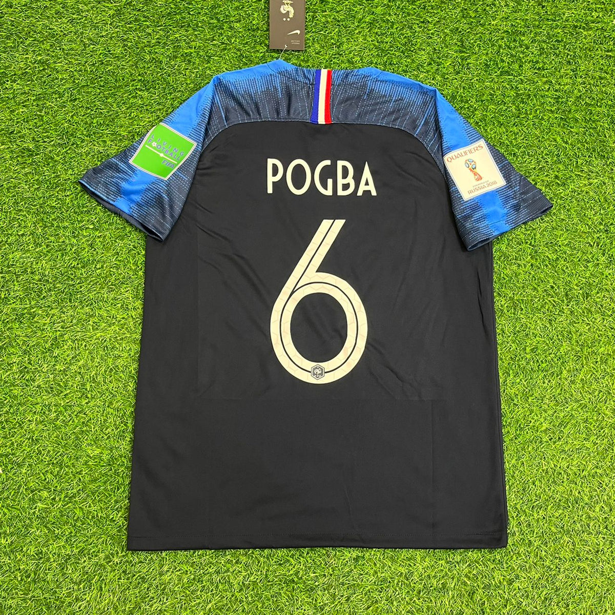 Paul Pogba Frankreich WM 2018 Finale Retro Trikot Fußballtrikot