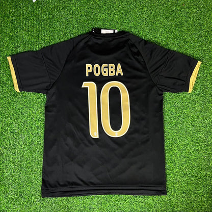 Paul Pogba 10 - Juventus Retro Schwarz Trikot Fußballhemd