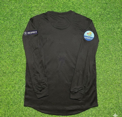 Maillot de Foot Rétro Manches Longues Noir Extérieur Portugal Euro 2012