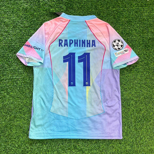 Camiseta de fútbol de Raphinha Barcelona Local Atardecer de Miami Nueva Temporada 2026 Trikot Maillot