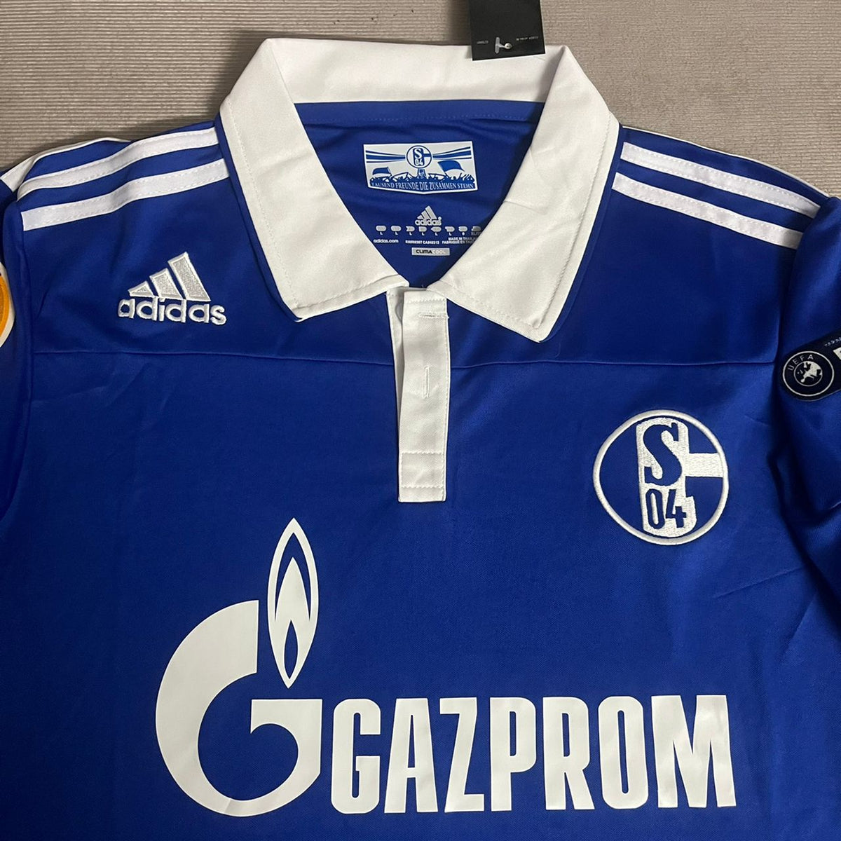 Ze Roberto Schalke 04 2011 2012 Retro Uefa Patch Football Jersey Trikot Maillot Soccer Shirt